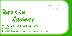 martin ladnai business card